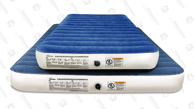 If you’re actually camping in the back of your car, the SoundAsleep Camping Air Mattress is an affordable option that includes an electric air pump that plugs into your car’s power outlet.